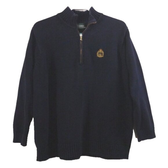 Lauren Ralph Lauren Sweaters - Lauren RALPH LAUREN dark blue heavier weight pull over cotton sweater Women's XL